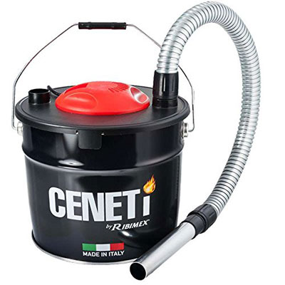 Aspirateur à cendres froides CENETI à moteur électrique 800W, capacité de 15L - Cheminées, poêles à bois ou granulés
