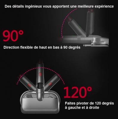 Brosse vadrouille électrique pour aspirateur sans fil compatible Dyson V7, V8, V10, V11, lumière LED, réservoir d'eau, tête de brosse