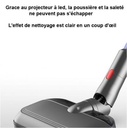Brosse vadrouille électrique pour aspirateur sans fil compatible Dyson V7, V8, V10, V11, lumière LED, réservoir d'eau, tête de brosse