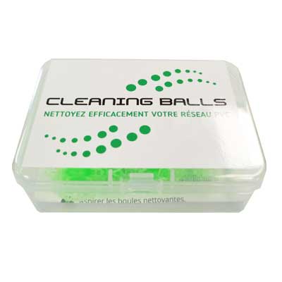 Cleaning balls, 12 boules magiques de nettoyage pour les flexibles et les réseaux pvc