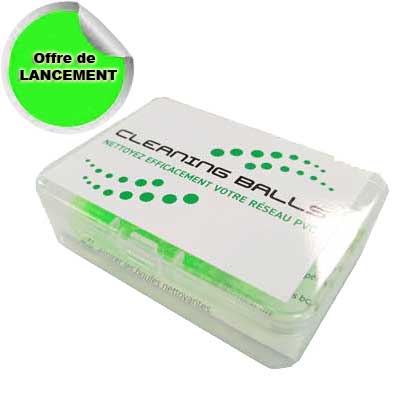 Cleaning balls, 12 boules magiques de nettoyage pour les flexibles et les réseaux pvc