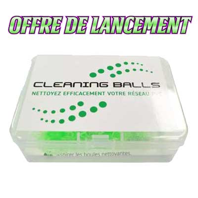 Cleaning balls, 12 boules magiques de nettoyage pour les flexibles et les réseaux pvc
