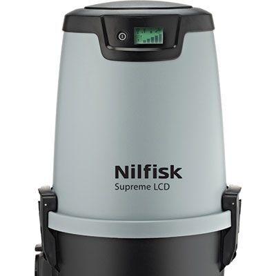 Aspirateur central NILFISK SUPREME LCD démarrage sans fils GARANTIE 5 ANS +/- de 260 m2 + trousse télécommandé 9 ML + 6 accessoires