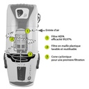 Aspiration centralisée SACH CVTech VAC Freedom 1.8kW - Logement jusqu'à 300 m2 - Garantie 4 ans