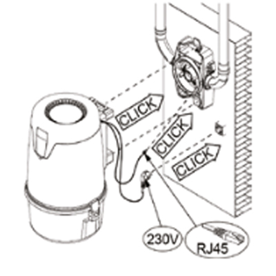 aspirateur central ALDES Pack C.AXPIR COMFORT Garantie 2 ANS (jusqu’à 300 m²) + set de nettoyage, Aldes 11071139