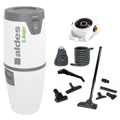 Aspiration centralisée ALDES Pack C.AXPIR COMFORT Garantie 2 ANS (jusqu’à 300 m²) + set de nettoyage, Aldes 11071149