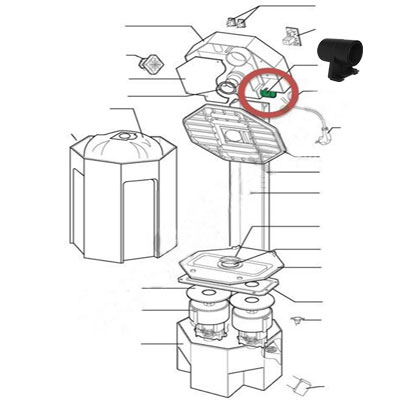 Pivot couvercle centrale d'aspiration à l'unité Axpir, Boosty, Family, ALDES 11170964