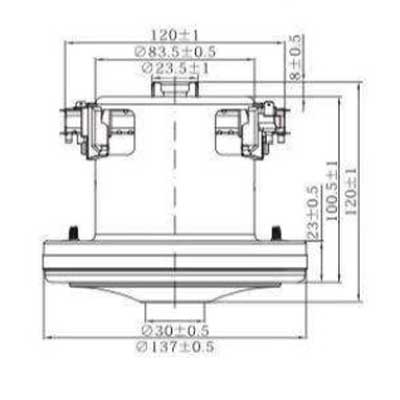 Motor HWX-CG32 Tru Flow 1400W, remplace les moteurs DOMEL 450.3.203, 462.3.356, 462.3.451, 462-3-452, 462.3.560 et le 462.3.651