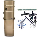 ASPIRATEUR CENTRAL UNITÉ MOTRICE VACUFLO FC1550 (jusqu’à 500 M²) GARANTIE 2 ans + set inter 9 M + 8 accessoires + Aspi-Plumeau offert