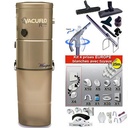 ASPIRATEUR CENTRAL UNITÉ MOTRICE VACUFLO FC1550 (jusqu’à 500 M²) GARANTIE 2 ans + set inter 9 M + 8 accessoires + kit 4 prises + kit prise balai