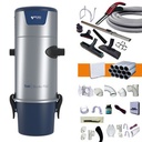 Aspiration centralisée AERTECNICA TS2 (jusqu’à 400 m²), Sans Sac - GARANTIE 3 ANS - Avec 1 trousse flexible à variateur 9m + 8 accessoires + kit 3 prises + kit prise balai + kit prise garage