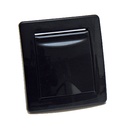 Prise carrée ABS noir (fin de série)