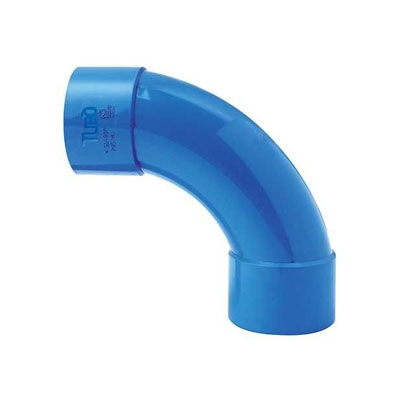 Coudes FF 90° pour réseau d'aspiration centralisée Unelvent SAPHIR ou Aertecnica Ø 50 mm Bleu, Aertecnica TR055