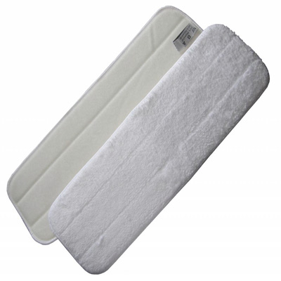 Mop Microfibre 60 cm blanc avec velcro, convient pour le Trapèze DELUXE aluminium 50 cm (réf : MB010)