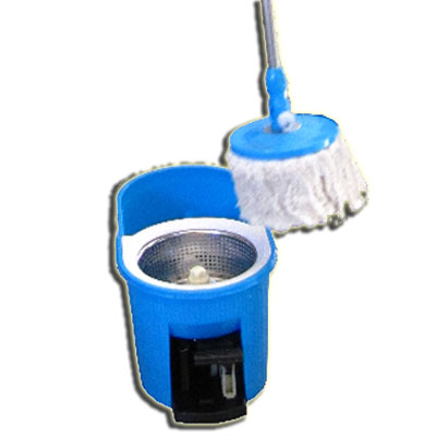 NEW TURBO MOP DELUXE avec double centrifugeuse : Une pour essorer + Une pour rincer ! (Avec 2 recharges)