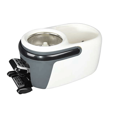 Balai TURBO MOP DELUX système rotatif 360° + 2 mops à franges microfibres + 1 Manche télescopique 125 cm