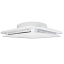 Ensemble bouche BDOP 80 d'extraction et d'insufflation plastique réglable extra-plate, débit de 15 à 50 m3/h, + manchon placo L. 100 mm