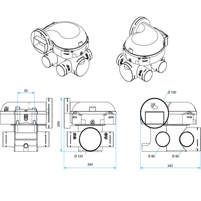 ALDES-Groupe seul EasyHome PureAir classic.
Fonction ventilation et purification d'air,à installer en combles perdus