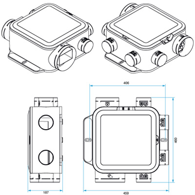VMC Simple Flux Hygroréglable Groupe seul EasyHOME PureAIR Compact Classic 14/26W, 241 m³/h, 22 dB, 4 sanitaires