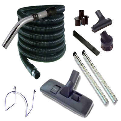 Trousse de 7 accessoires + 1 flexible standard noir et gris 10m