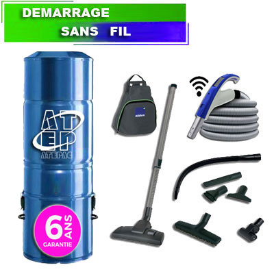 Aspiration centralisée hybride ATEPAC 70 GARANTIE 6 ANS (jusqu’à 350 m²) + set de nettoyage