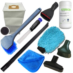 Kit nettoyage voiture Aldes 10 accessoires, compatible avec toutes les marques d'aspiration centralisée
