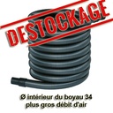 Flexible ALDES 8 M + embouts pour toutes les gammes d'aspiration centralisée Aldes, Ø intérieur du boyau 34 version optimisé plus gros débit d'air