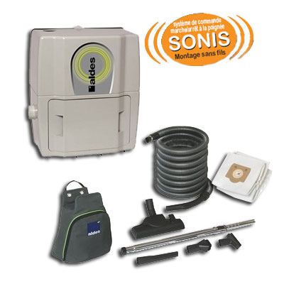 aspirateur central ALDES Pack C. Smaller systéme de commande sans fils GARANTIE 2 ANS (jusqu’à 180 m²) + set de nettoyage