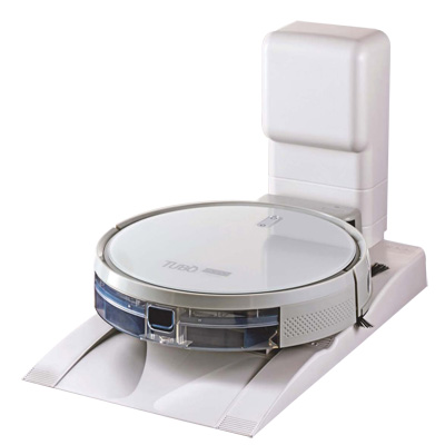 Robot aspirateur laveur Robò Tubo Aertecnica TR800 - Vidage automatique des poussières via le système d'aspiration centralisée