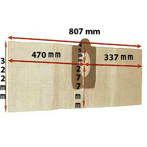 Sac à poussières pour centrales d'aspiration  EAGLE BASTIDE, COTTAGE, CHAUMIÈRE (Vendu à l'unité)