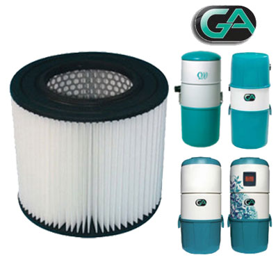 Filtre Générale d'aspiration lavable en polyester GA 100, GA 200, GA 300, GA 400, GA 1000, GA 200 oxygène, GA 300 Nature, GA 600 Nature et ECXEL, Générale d'Aspiration 31052002