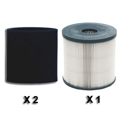 Lot de 2 pré-filtres + 1 Filtre pour centrale AIRFLOW 1400
