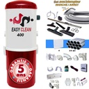 Aspiration centralisée EASY-CLEAN 400 garantie 5 ans (jusqu'à 350 M²) + Set inter 9 M + 8 accessoires + kit 4 prises + kit prise balai + kit prise garage
