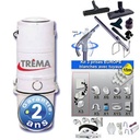Aspiration centralisée TRÉMA TF 375 (jusqu'à 190 m²) GARANTIE 2 ANS + trousse inter 9 ML + 8 accessoires + kit 3 prises + kit prise balai + set cuisine extensible + kit prise garage