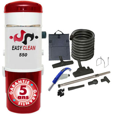 Aspirateur Central type ALDES, EASY-CLEAN 550 - Garantie 5 ans - Surface jusqu’à 400 m² - Set de nettoyage