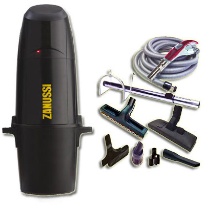 Aspirateur central hybride ZANUSSI Z20 à variateur de vitesse GARANTIE 5 ANS (jusqu’à 200 m²) + trousse à variateur 9 M + 8 accessoires + Aspi-Plumeau