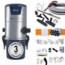 Aspiration centralisée AERTECNICA TS1 (jusqu’à 250 m²), Sans Sac - GARANTIE 3 ANS - 1 trousse flexible 9m à variateur + 8 access. + kit 3 prises + kit prise balai + kit prise garage