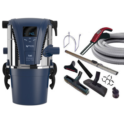 Aspiration centralisée AERTECNICA TX1A (jusqu’à 250 m²) - GARANTIE 3 ANS - Avec 1 trousse flexible à variateur 9 M + 8 accessoires + Aspi-Plumeau