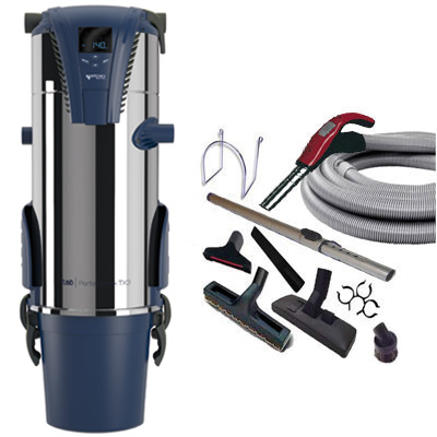 Aspiration centralisée AERTECNICA TX3A (jusqu’à 550 m²) - GARANTIE 3 ANS - Avec 1 trousse flexible à variateur 9 M + 8 accessoires + Aspi-Plumeau