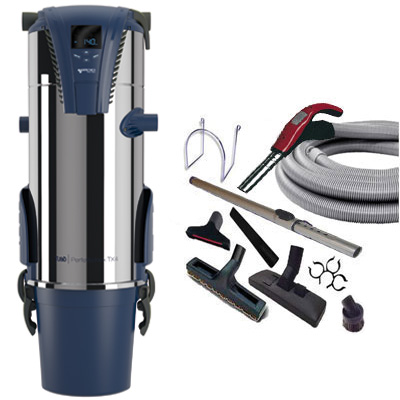 Aspiration centralisée AERTECNICA TX4A (jusqu’à 700 m²) - GARANTIE 3 ANS - Avec 1 trousse flexible à variateur 9 M + 8 accessoires + Aspi-Plumeau