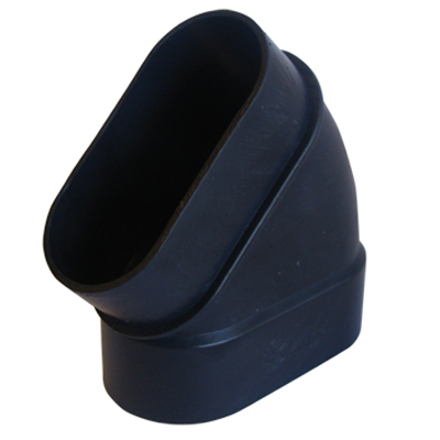 Coude latéral 45° M-F d'aspiration centralisée ovale série SlimLine Vac pour cloison 70 mm, SACH AI9105-SC