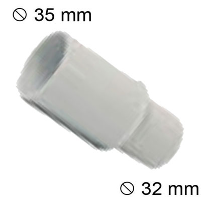 Adaptateur gris Femelle Ø35mm Mâle Ø32mm