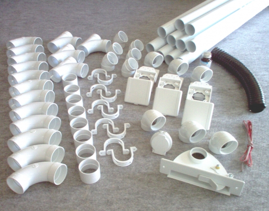 kit 3 prises + 1 kit prise garage + 1 kit ramasse miettes blanc