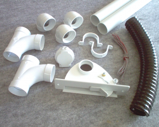 kit 1 prise  garage + 1 ramasse miettes blanc