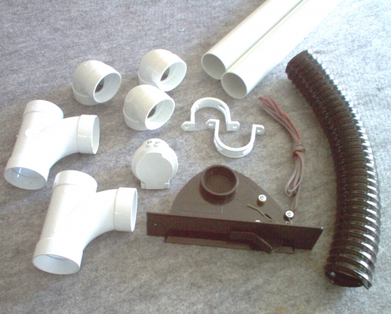 kit 1 prise  garage + 1 ramasse miettes noir