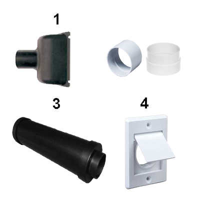 Kit de rejet d'air pour centrales d'aspiration UNELVENT SAPHIR, unelvent 620011