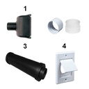 Kit de rejet d'air pour centrales d'aspiration Aertecnica TS85, TS105, TS1 et TS2