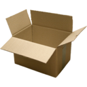 Caisse carton brune simple cannelure longueur 28, largeur 22, hauteur 20