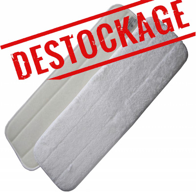 Mop Microfibre 60 cm blanc avec velcro, convient pour le Trapèze DELUXE aluminium 50 cm (réf : MB010)
