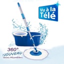 NEW TURBO MOP DELUXE avec double centrifugeuse : Une pour essorer + Une pour rincer ! (Avec 2 recharges)